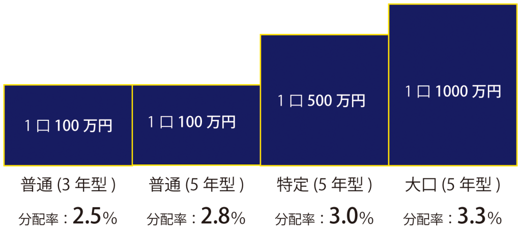 ペイバンクのスター12の出資金は4種類